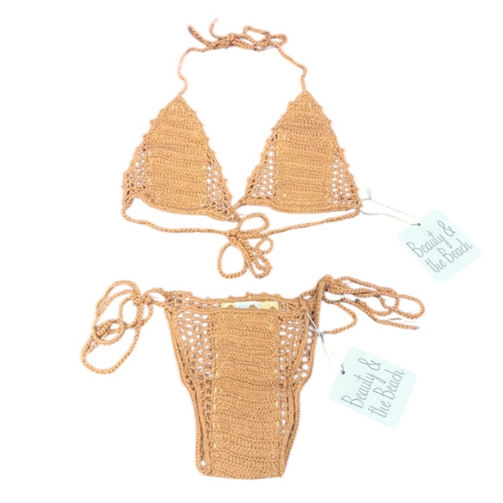 Beauty & The Beach Light Brown Itsy Bisty Bikini Set